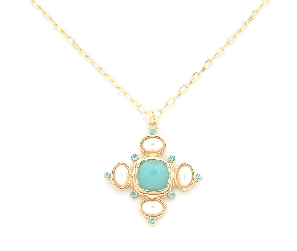 Coe Gold Turquoise Necklace