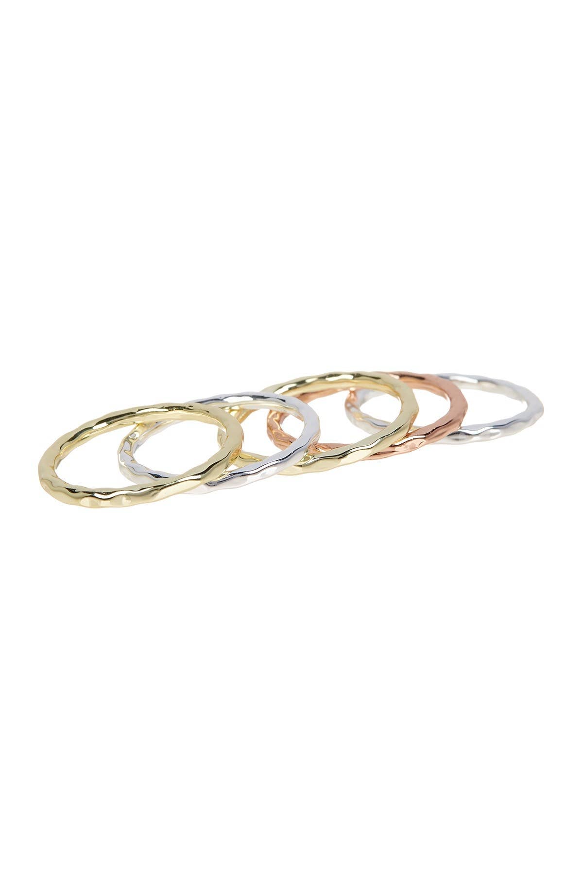 Tri Tone 5 Pc Stack Ring Set - SF