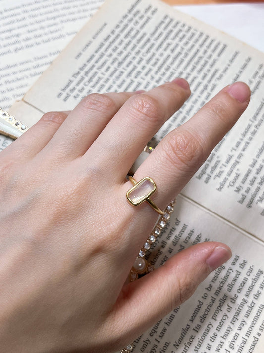 Moonstone Crystal Petit Amour Ring - GF