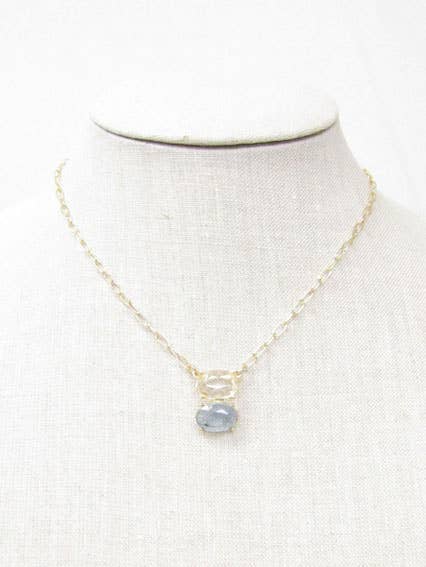 Dulla Blue Clear Necklace