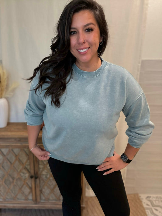 Oversized Acid Wash Sweatshirt
