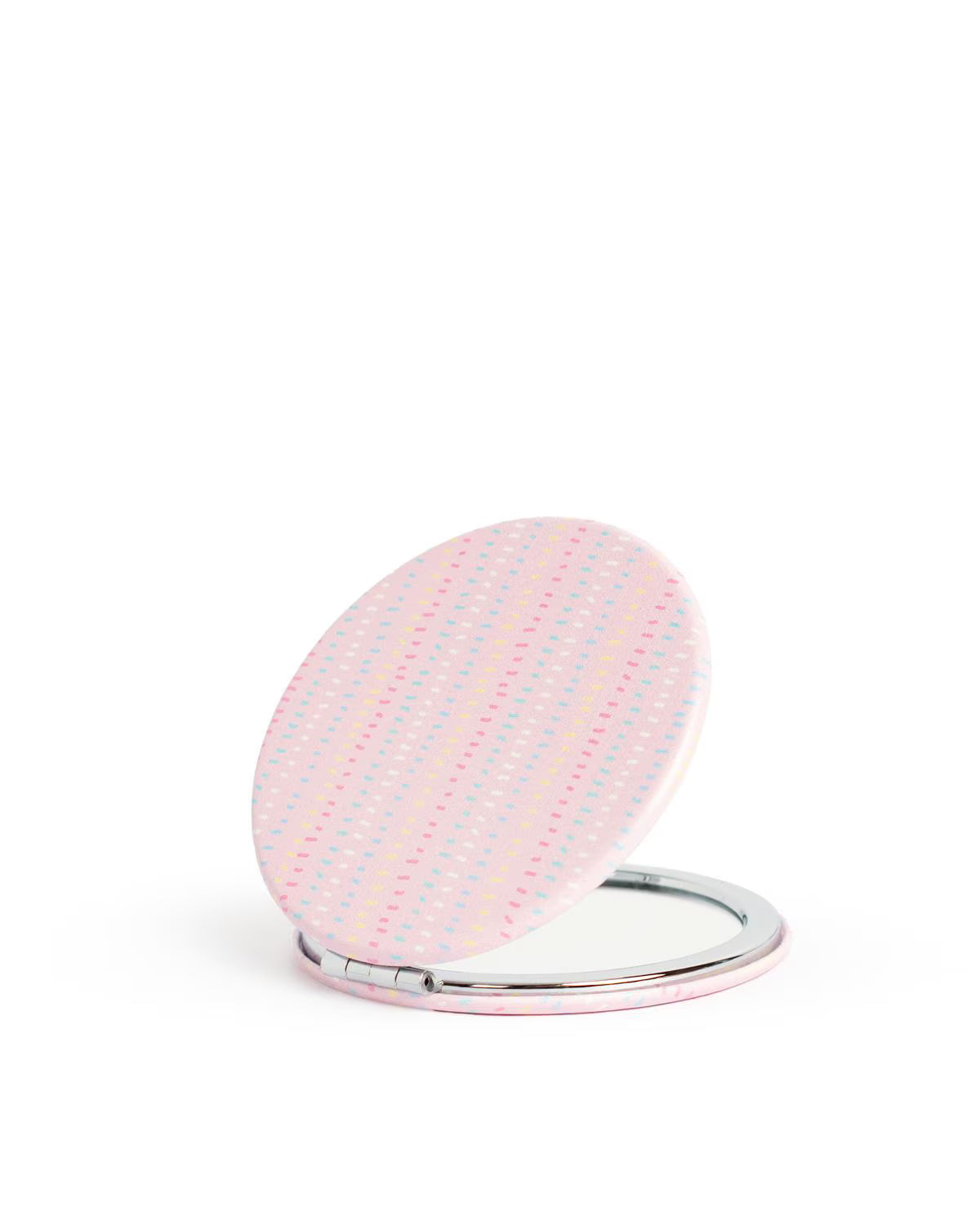 Layton Plaid Pocket Mirror Pink/Multi 2.75"