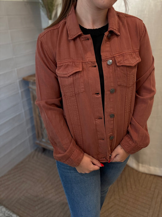 Jackie Denim Jacket - Rustic Brown