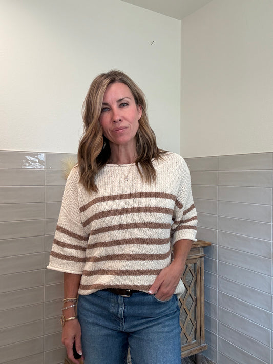 Mocha Stripe Sweater