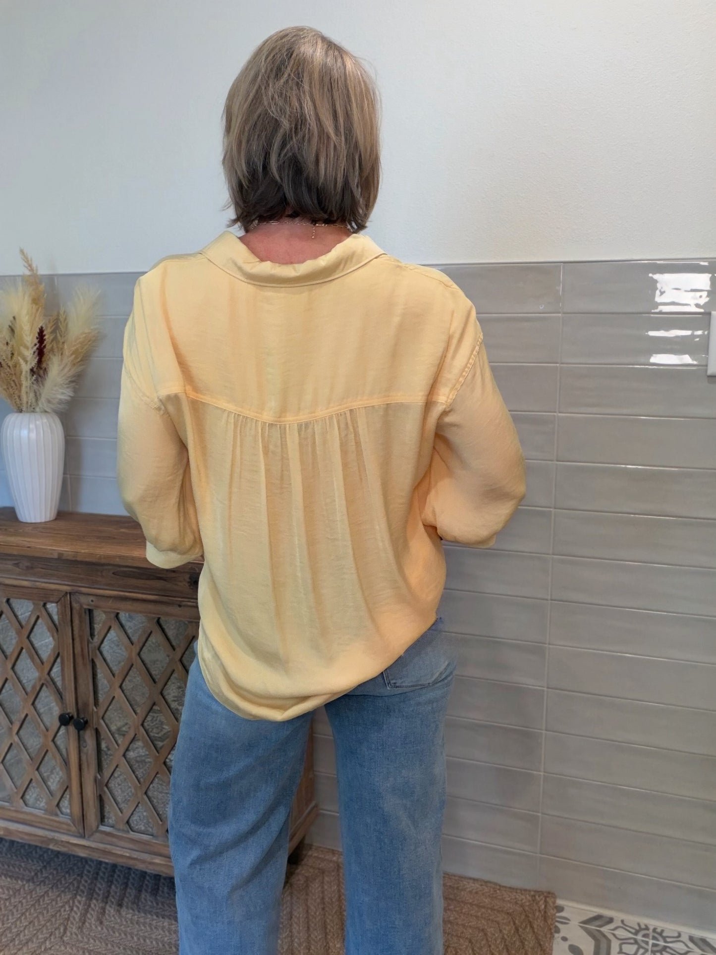 Pale Banana Oversized Blouse