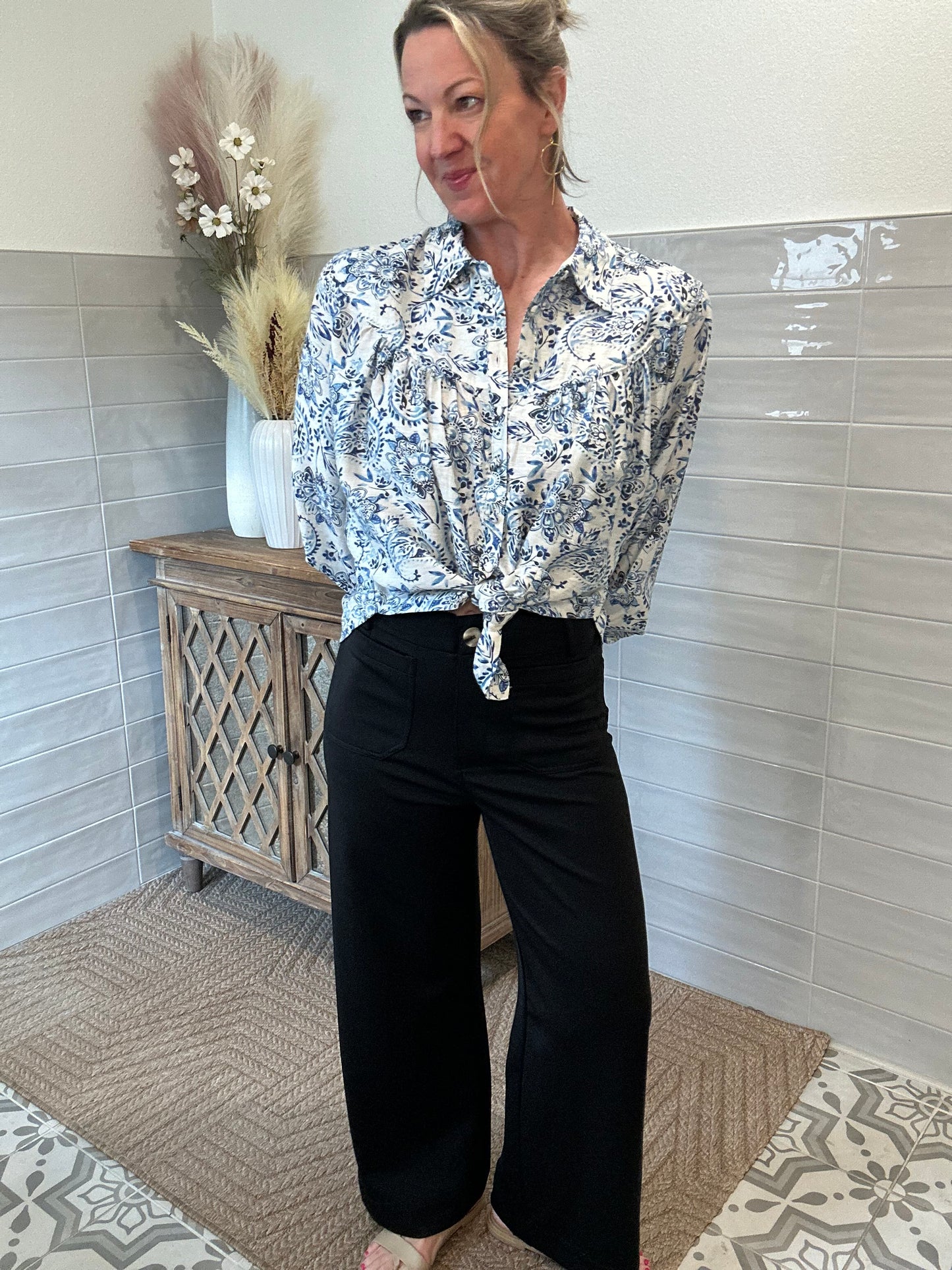 Black Straight Leg Pants