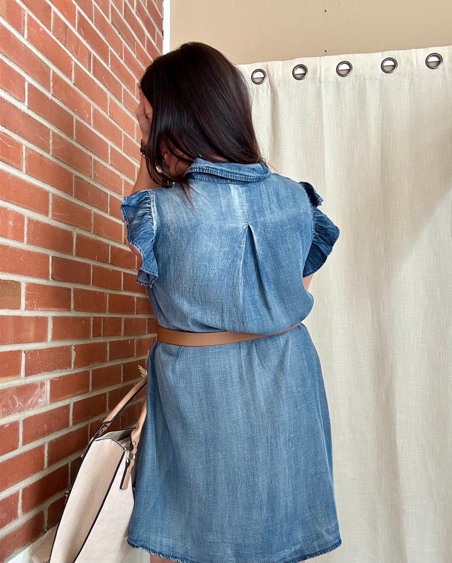 Chambray Flow Dress