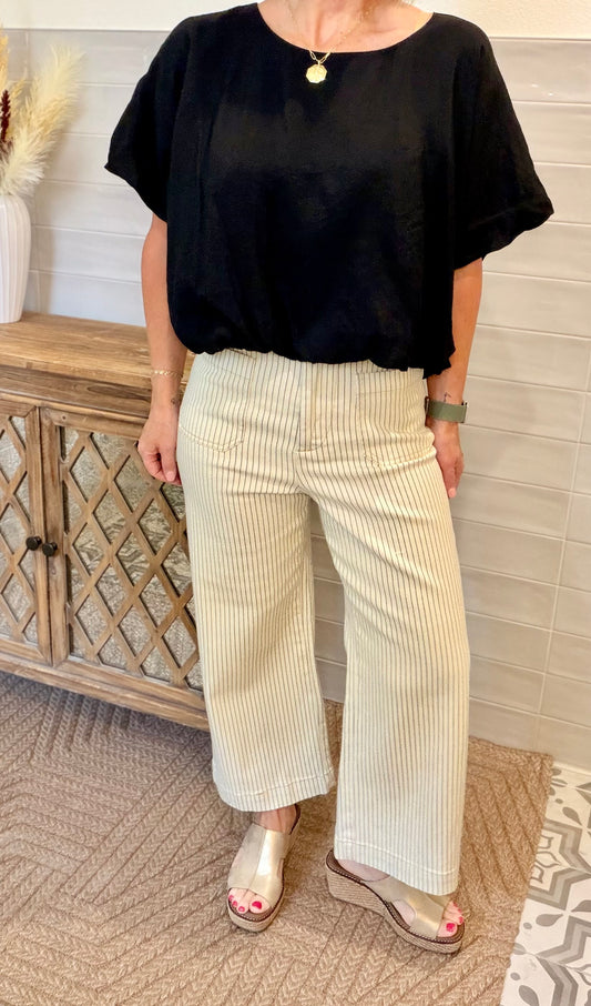 Striped Straight Leg Pants