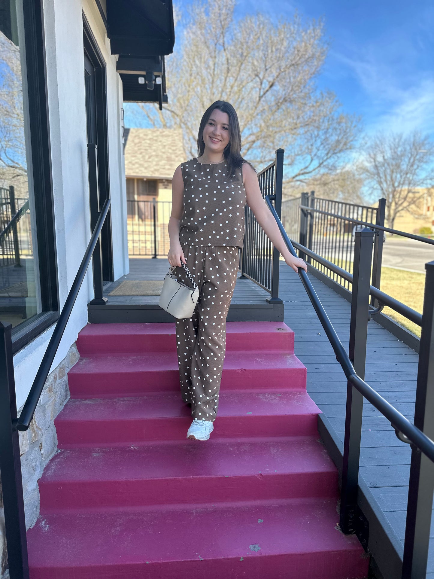 Brown Polka Dot Pants