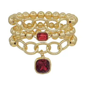 Crystal Stone Stretch Bracelets