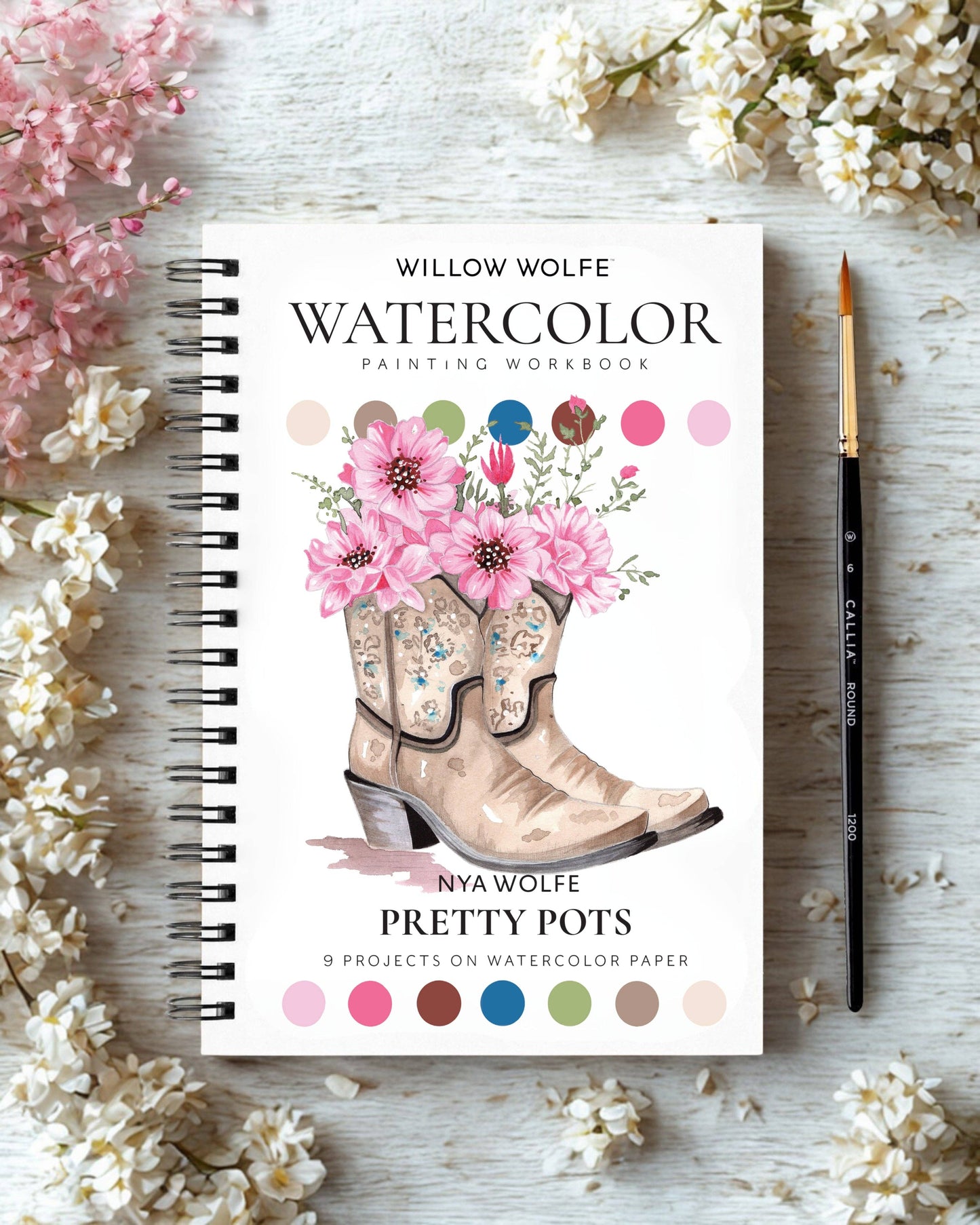 Pretty Pots Watercolor Workbook