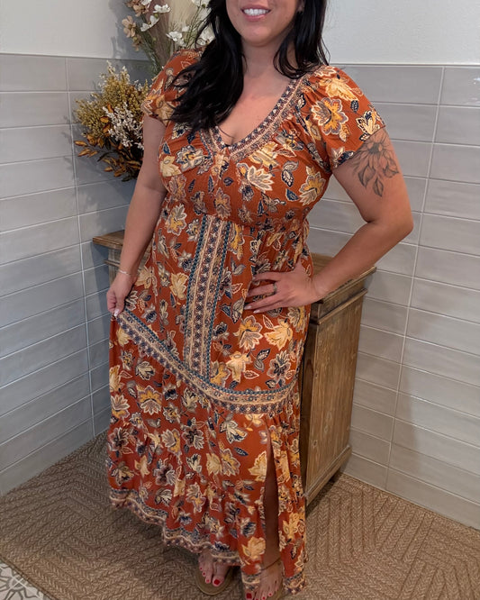 Autumn Twist Maxi Dress