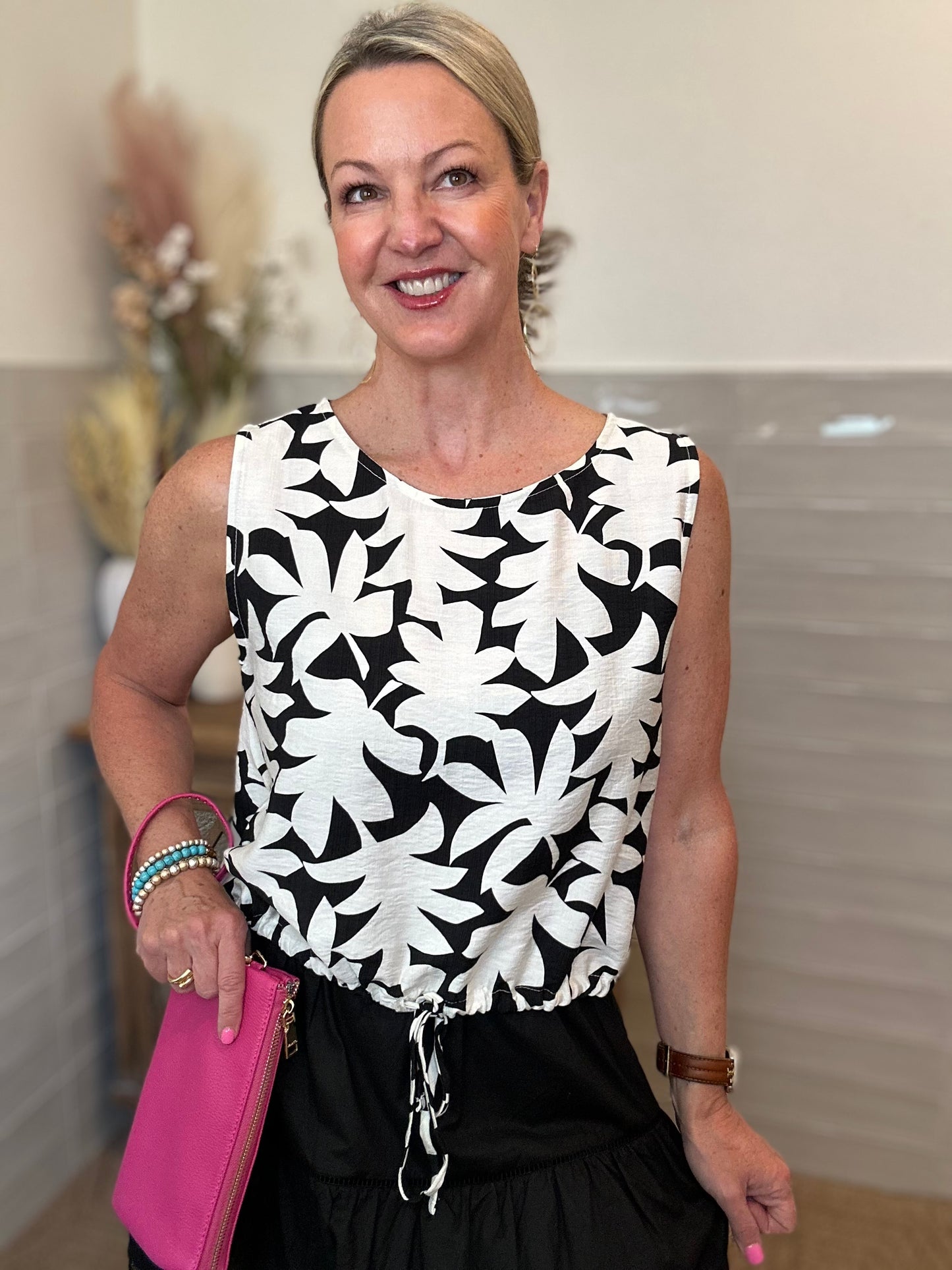 Leaf Print Top