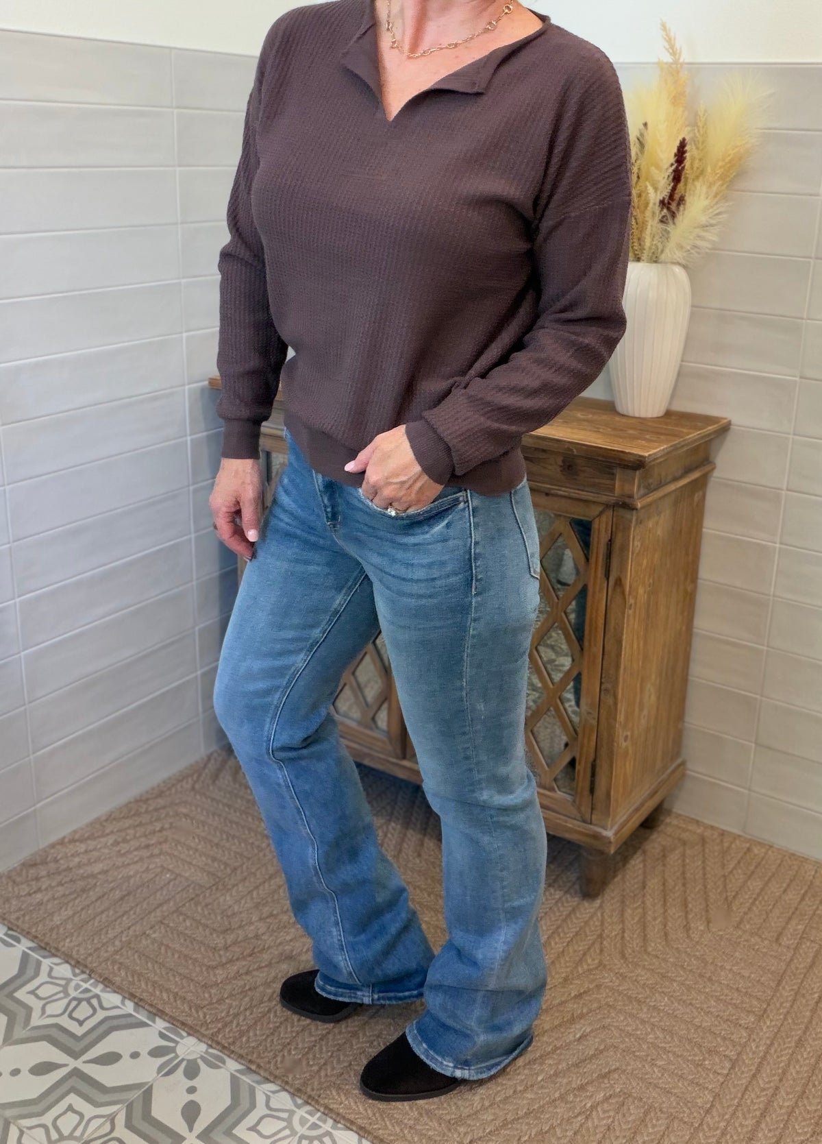 Mid Rise Bootcut Jeans