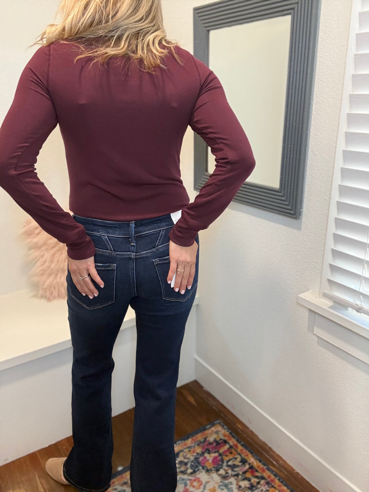 Stacy Long Sleeve Top - Deep Plum
