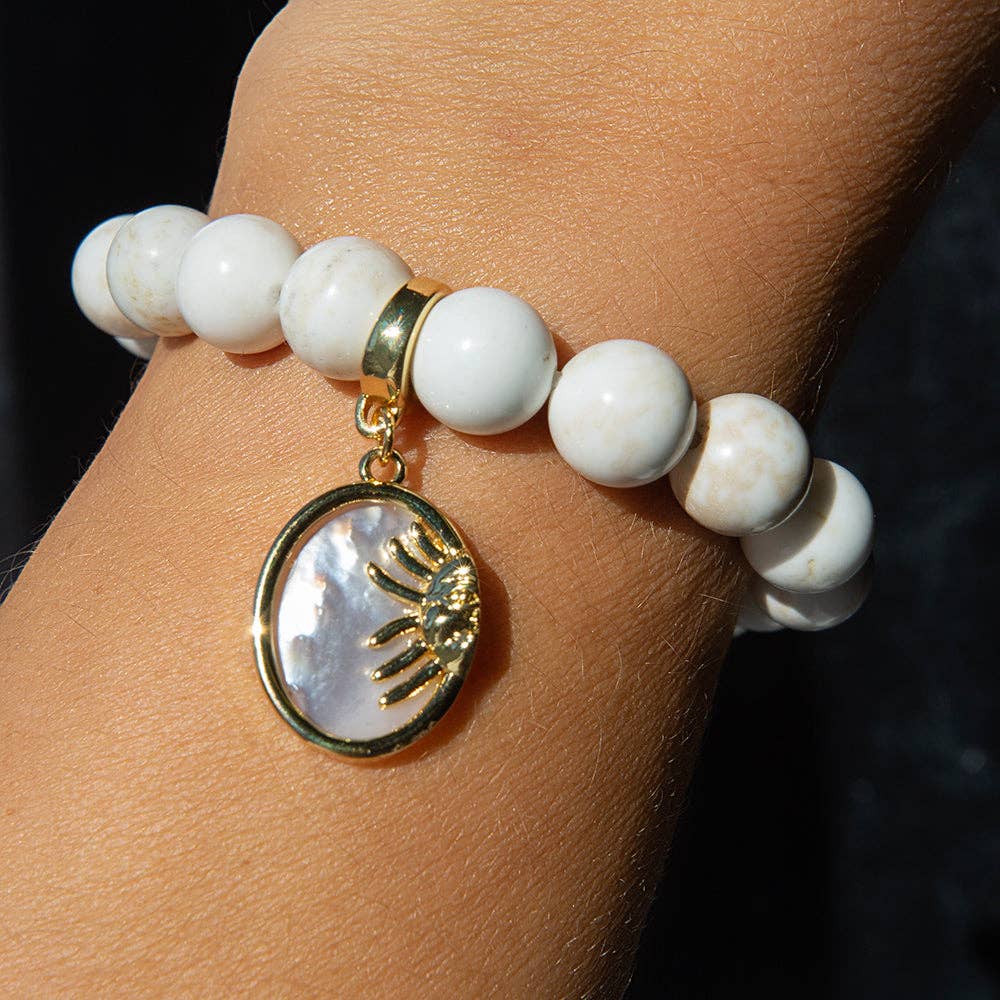 Sun Medallion Charm, Mother of Pearl ☀️ Summer Pick ☀️