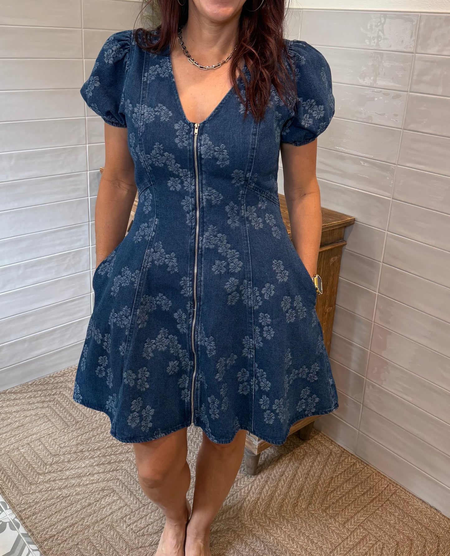 Sun Mineral Wash Denim Mini Dress
