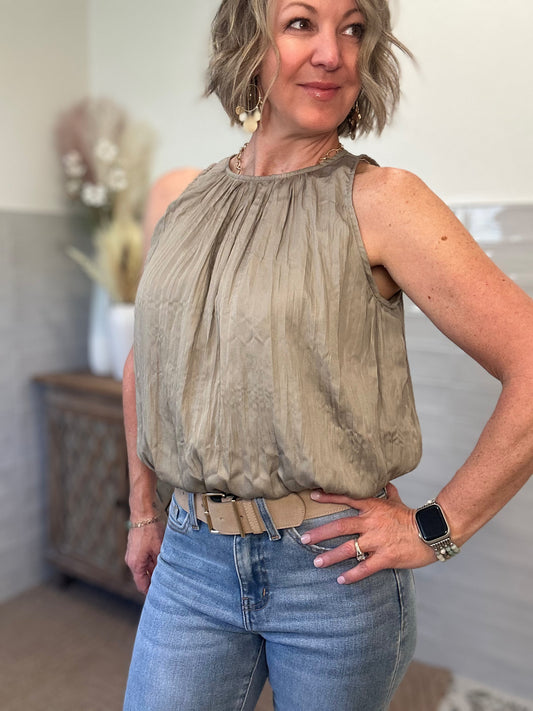 Dry Herb Gathered Blouse - Restocked