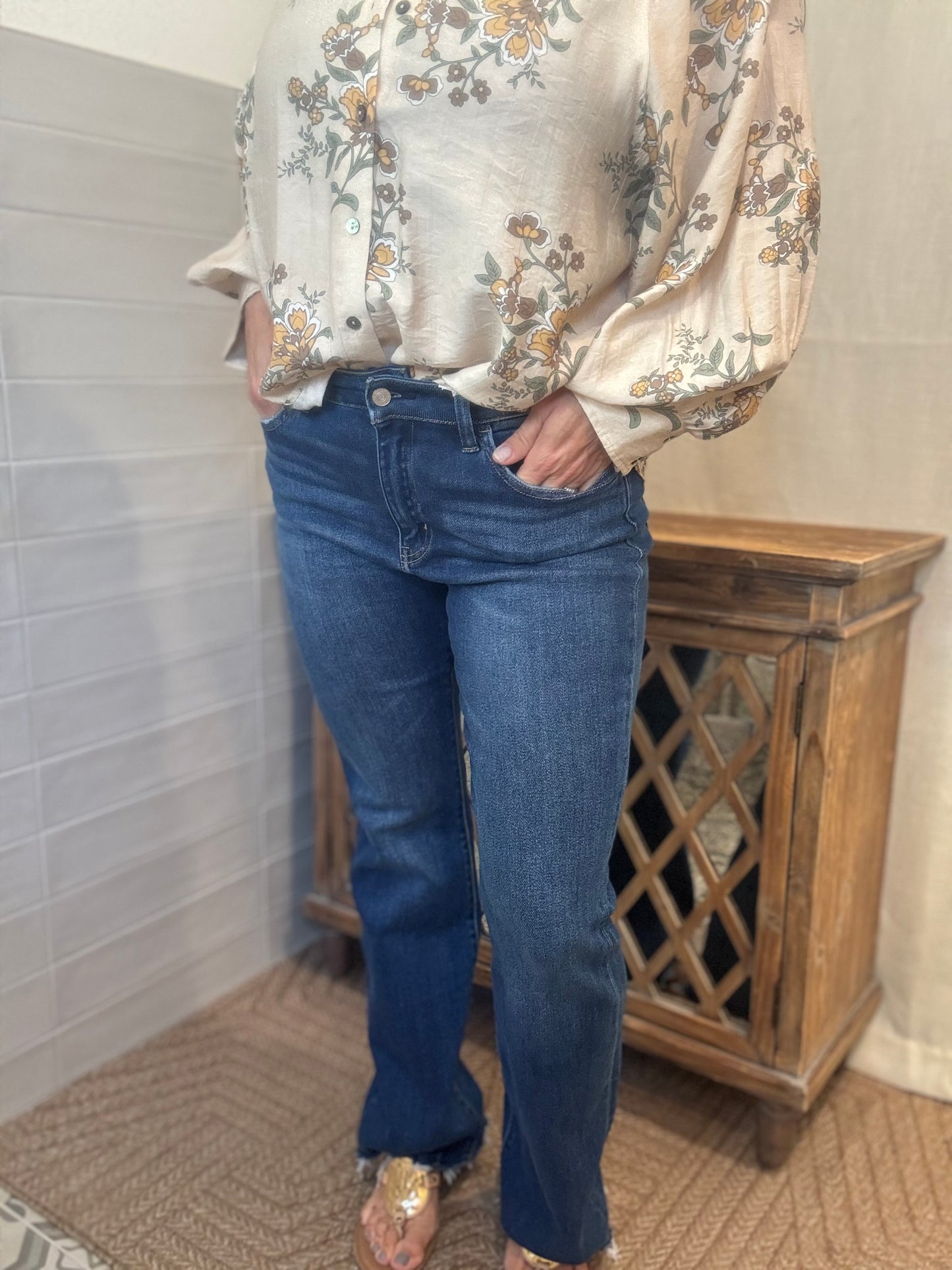 Eagerly High Rise Boot Cut Jeans