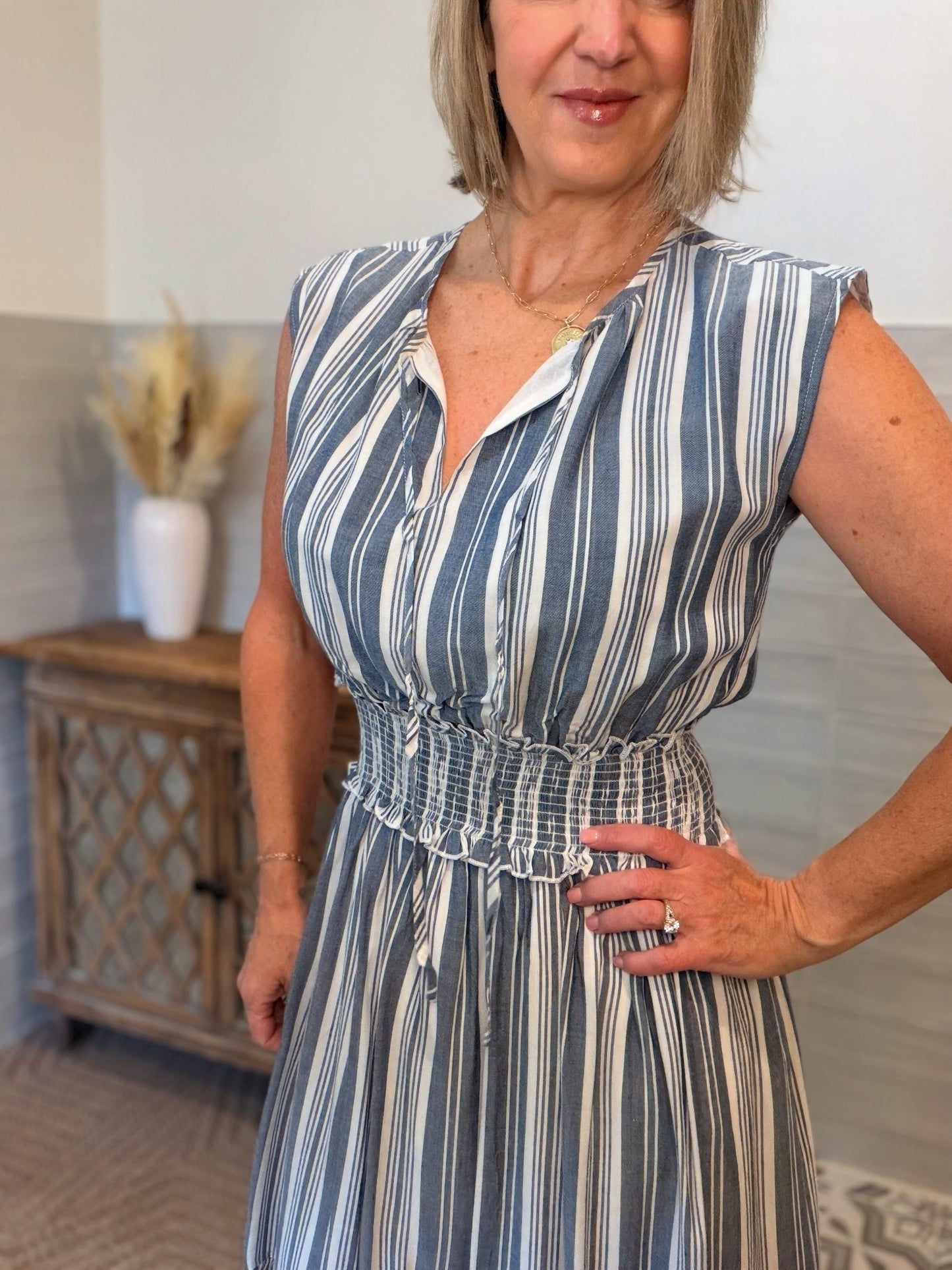 Timeless Stripe Midi Dress