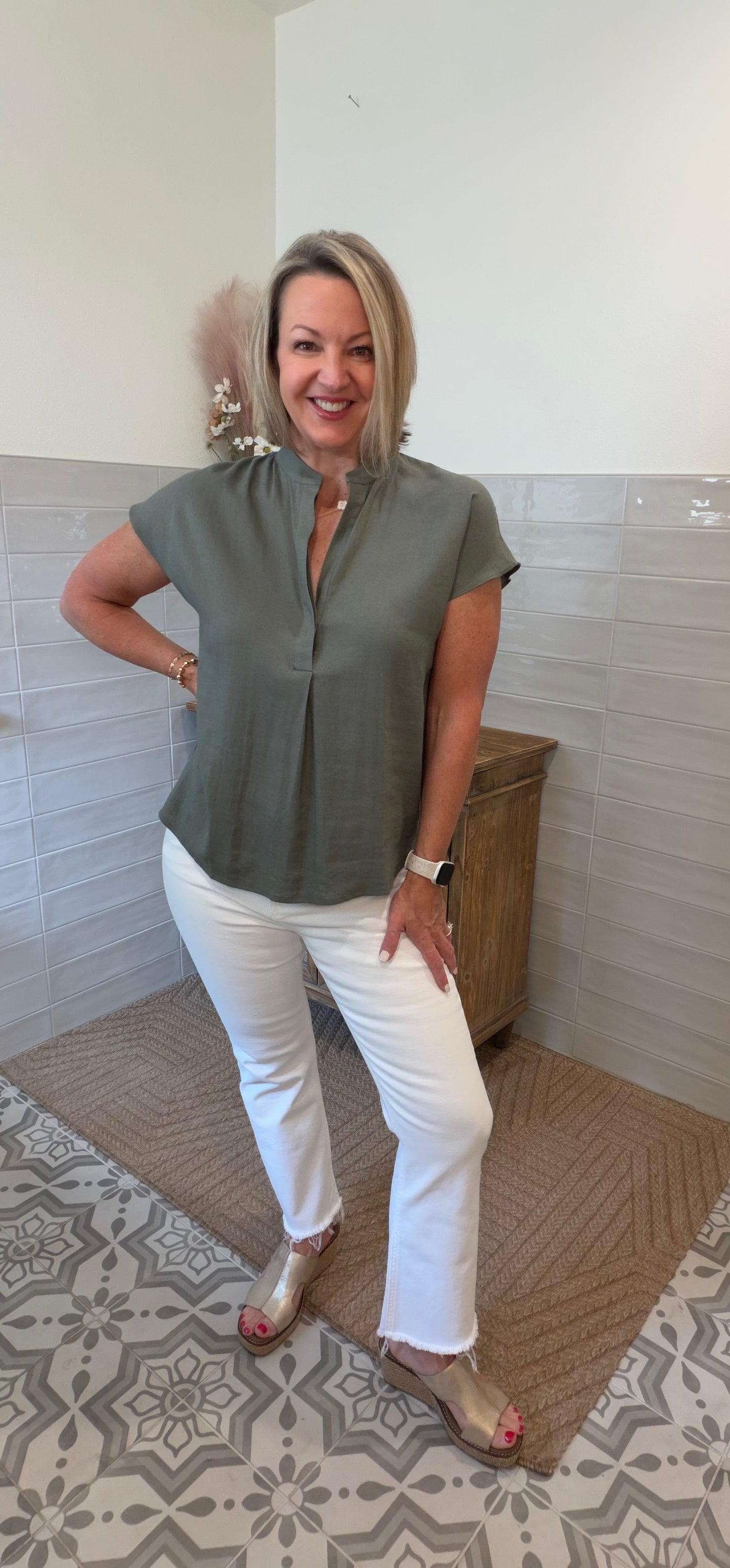 Dark Olive Blouse
