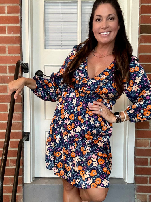 Floral Fall Dress - Large