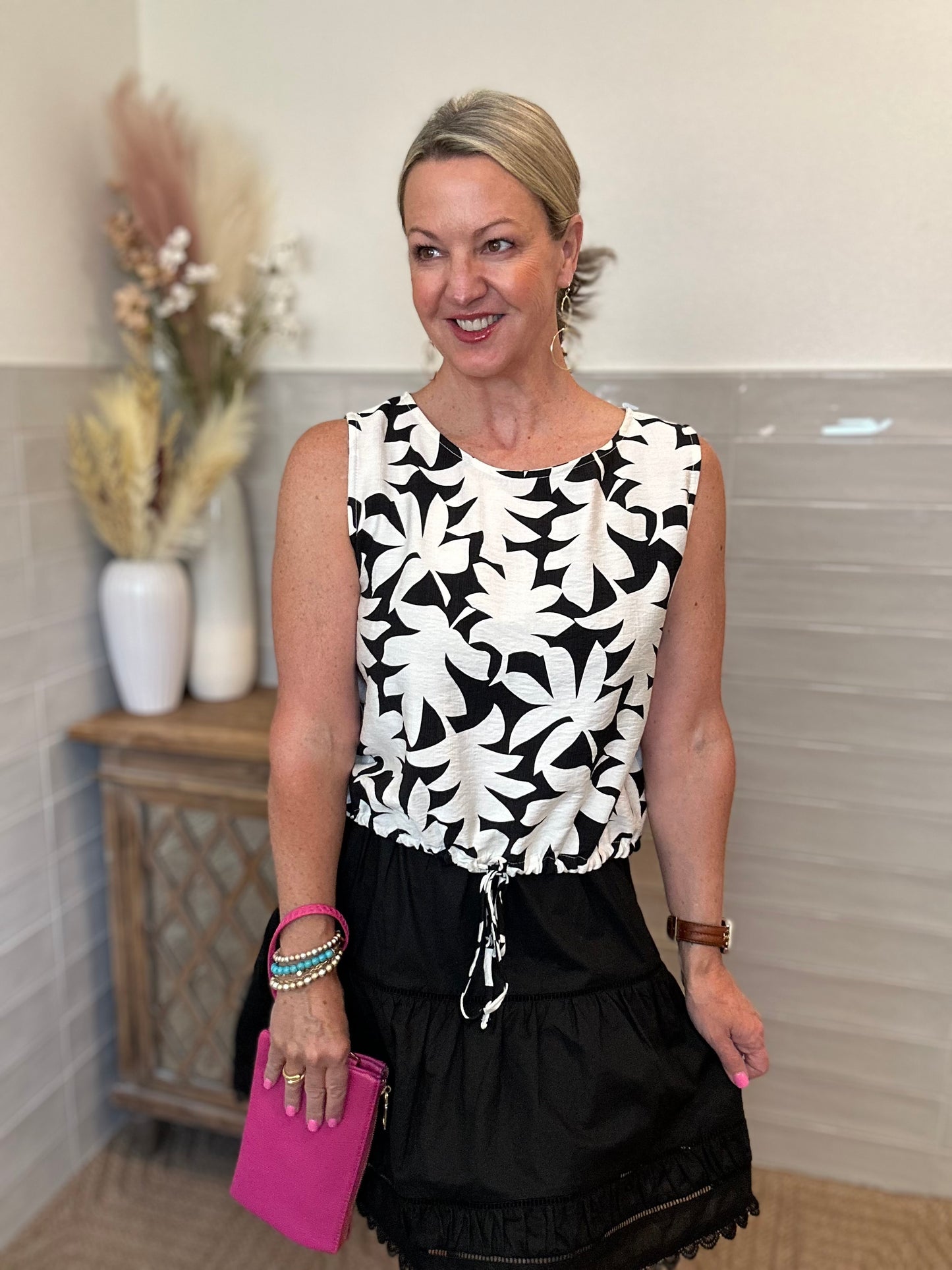 Leaf Print Top