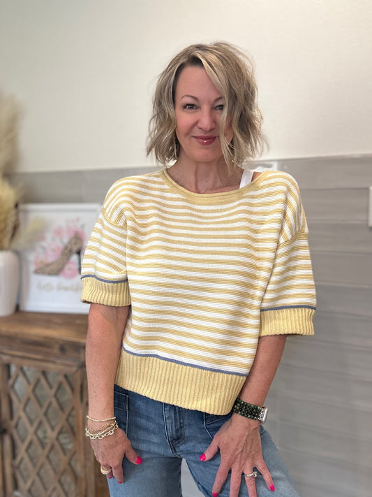 Yellow Stripe Sweater