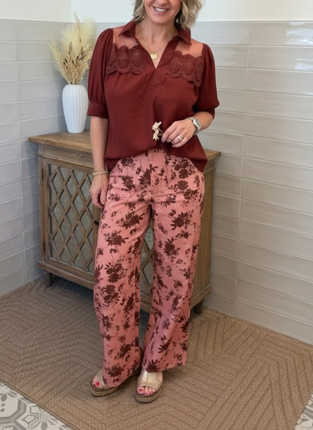 Dusty Salmon Jean Pants