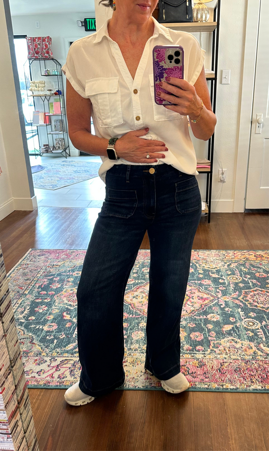 Meg High Rise Wide Leg Jeans - KUT