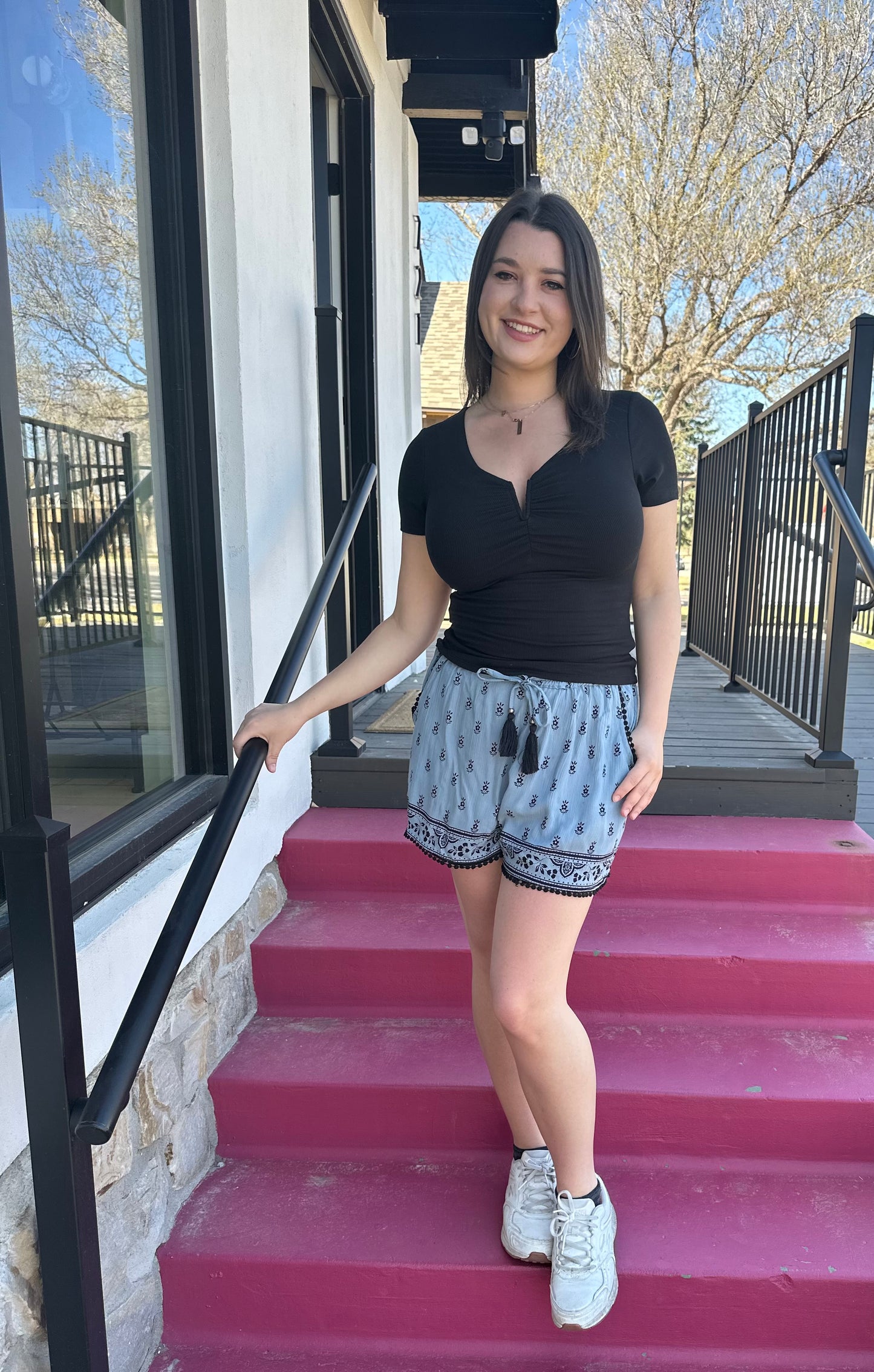 Blue Tassle Shorts