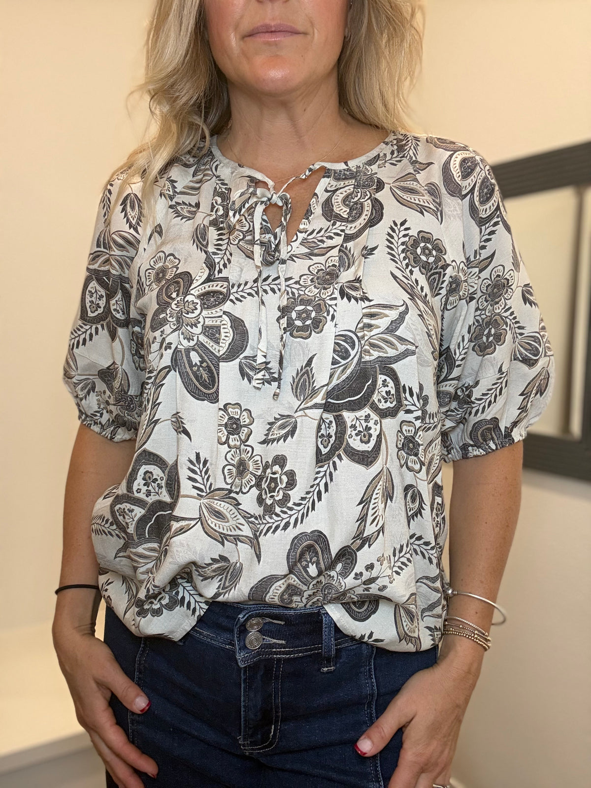 Blue Grey Blouse