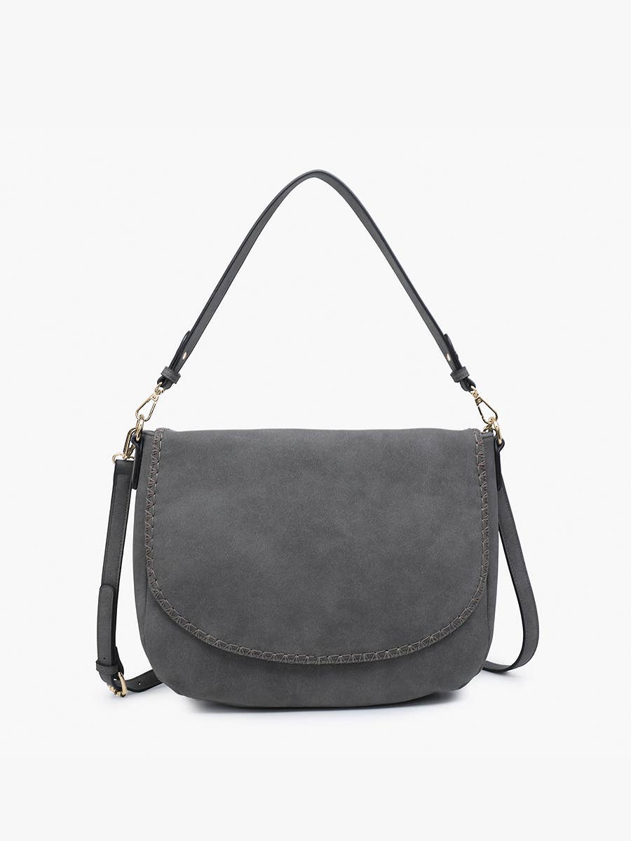 Jess Faux Suede Satchel Handbag