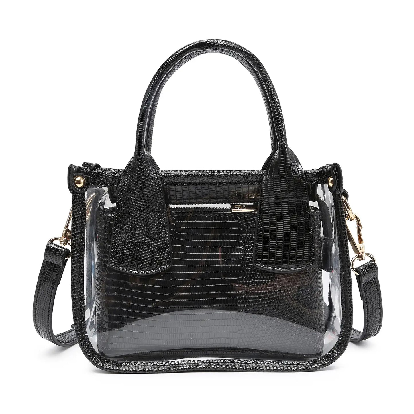 Stacey Clear Handbag - Black