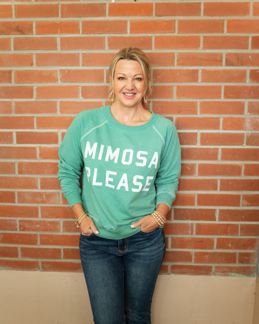 Mimosa Please Sweatshirt - Recycled Karma
