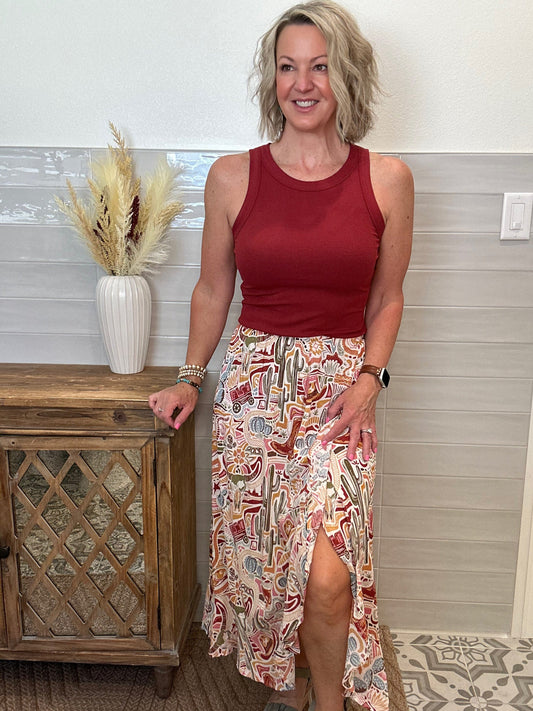 Western Cactus Skirt - Restocking!