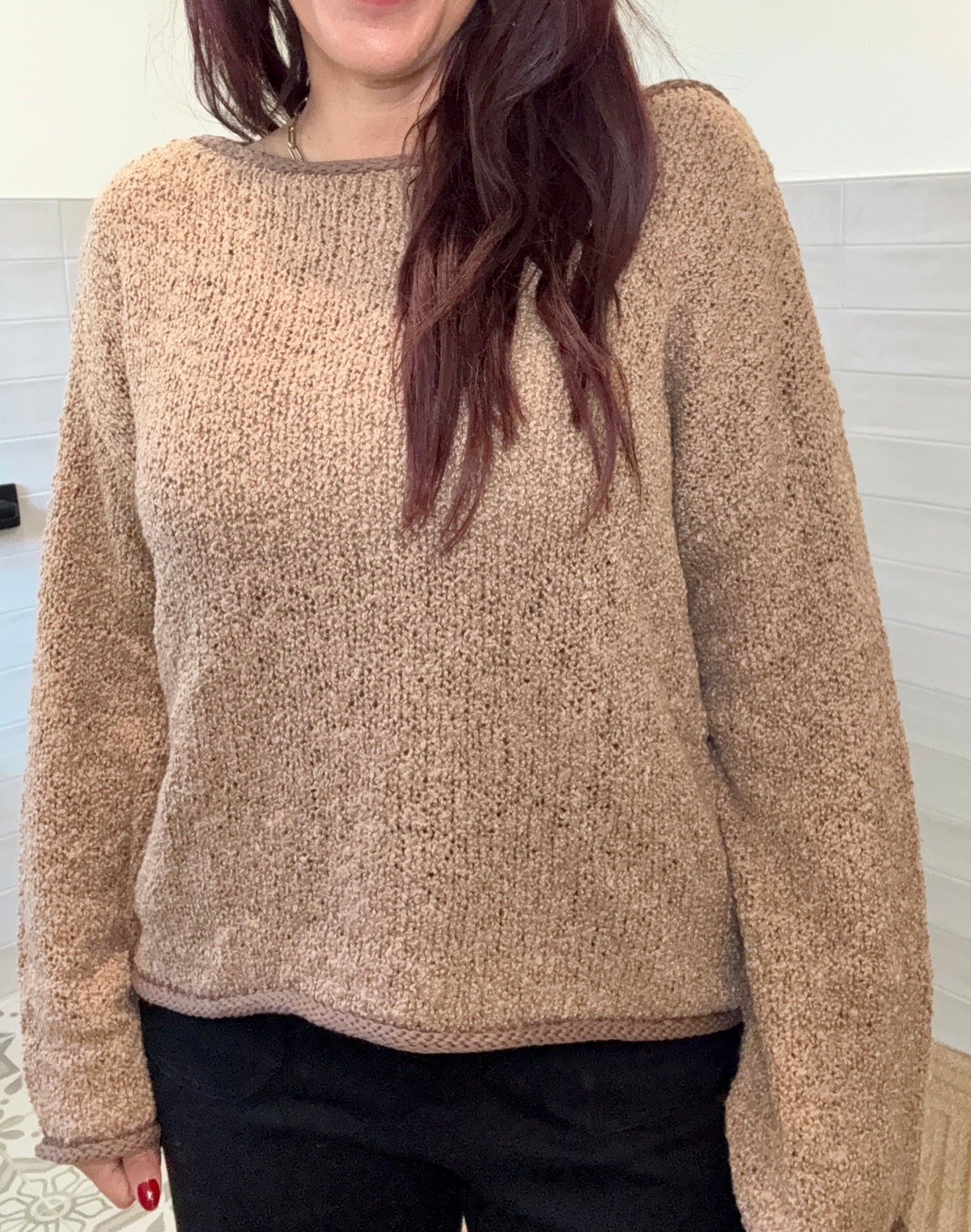Light Mocha Knit Sweater