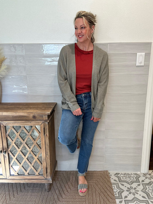 Dusty Sage Dolman Cardigan