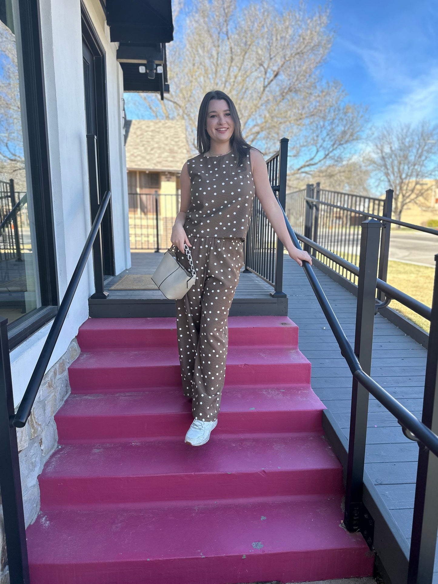 Brown Polka Dot Pants