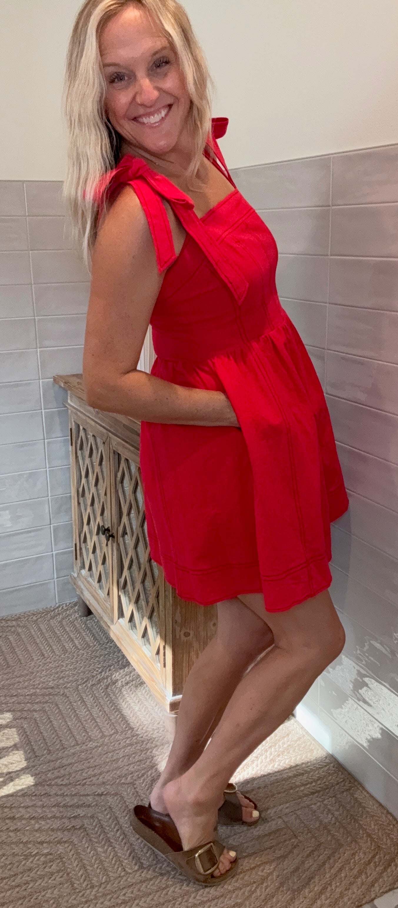 Red Game Day Mini Dress