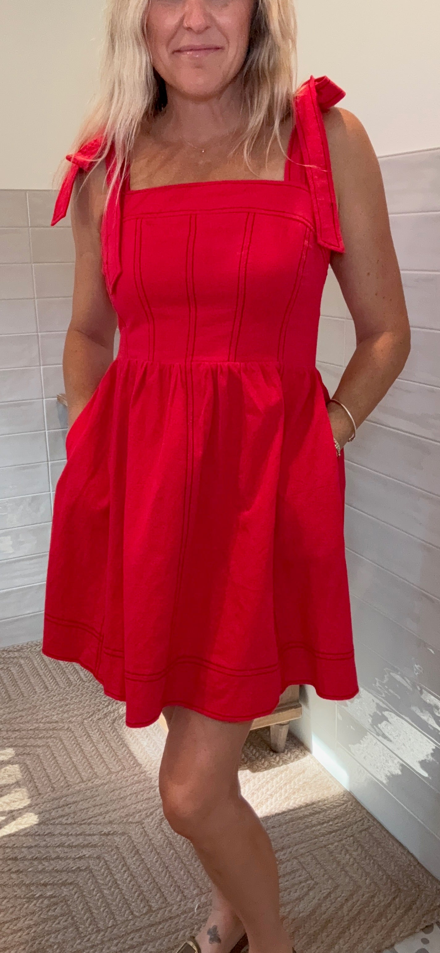 Red Game Day Mini Dress