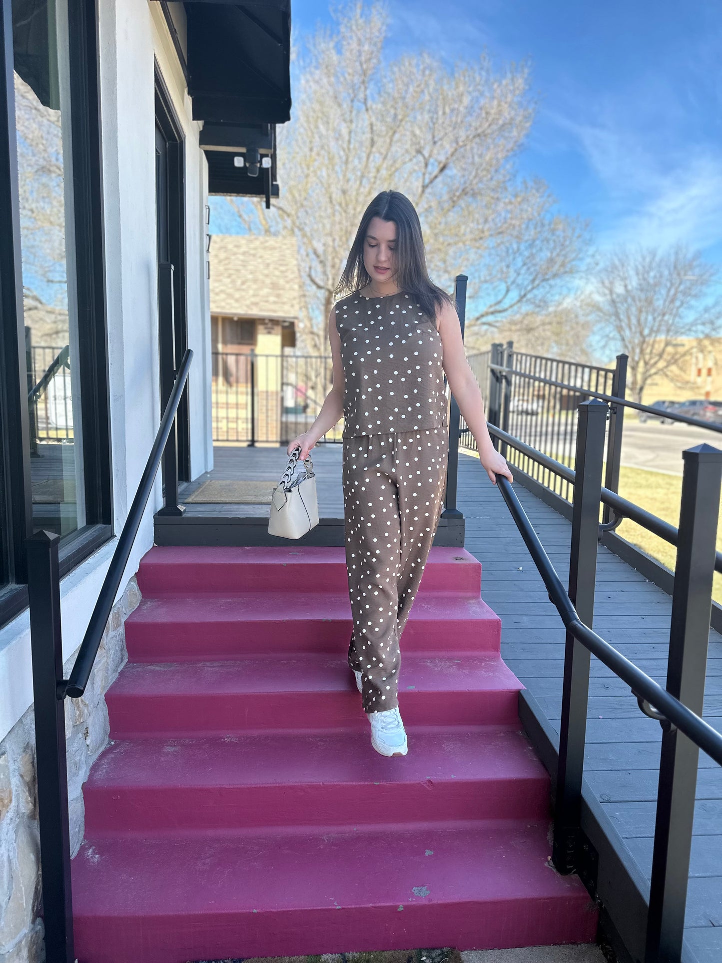 Brown Polka Dot Pants