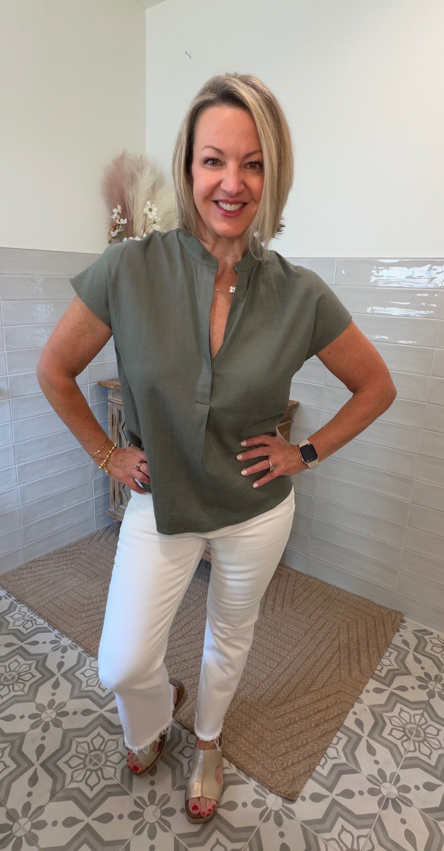 Dark Olive Blouse