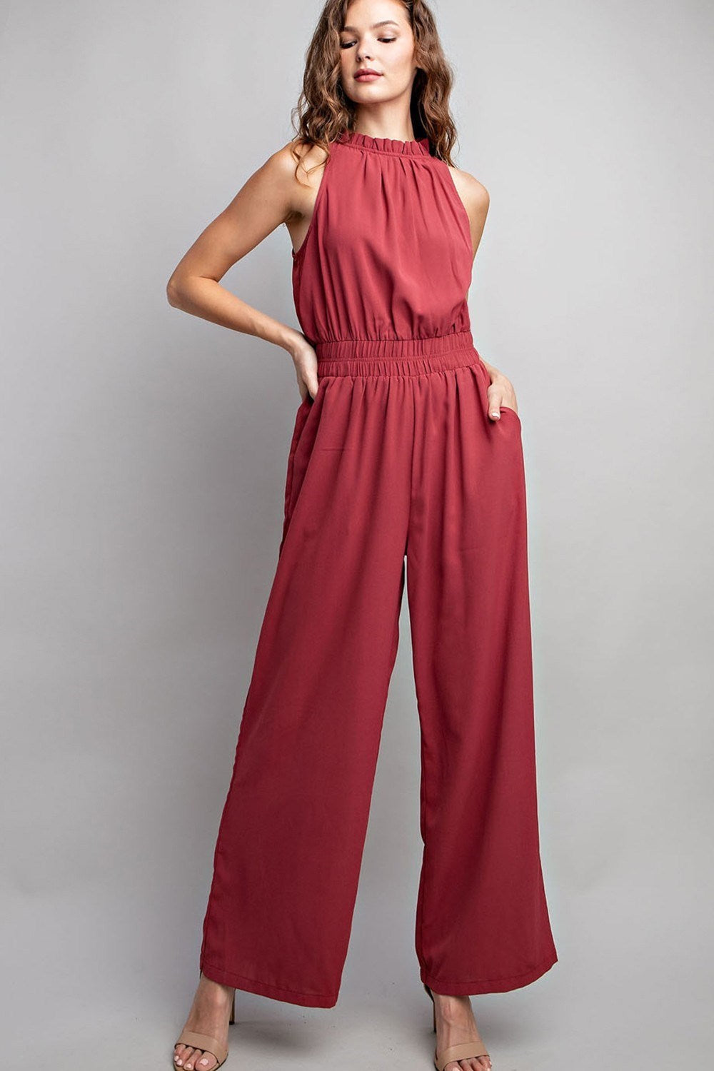 Halter Jumpsuit - Large