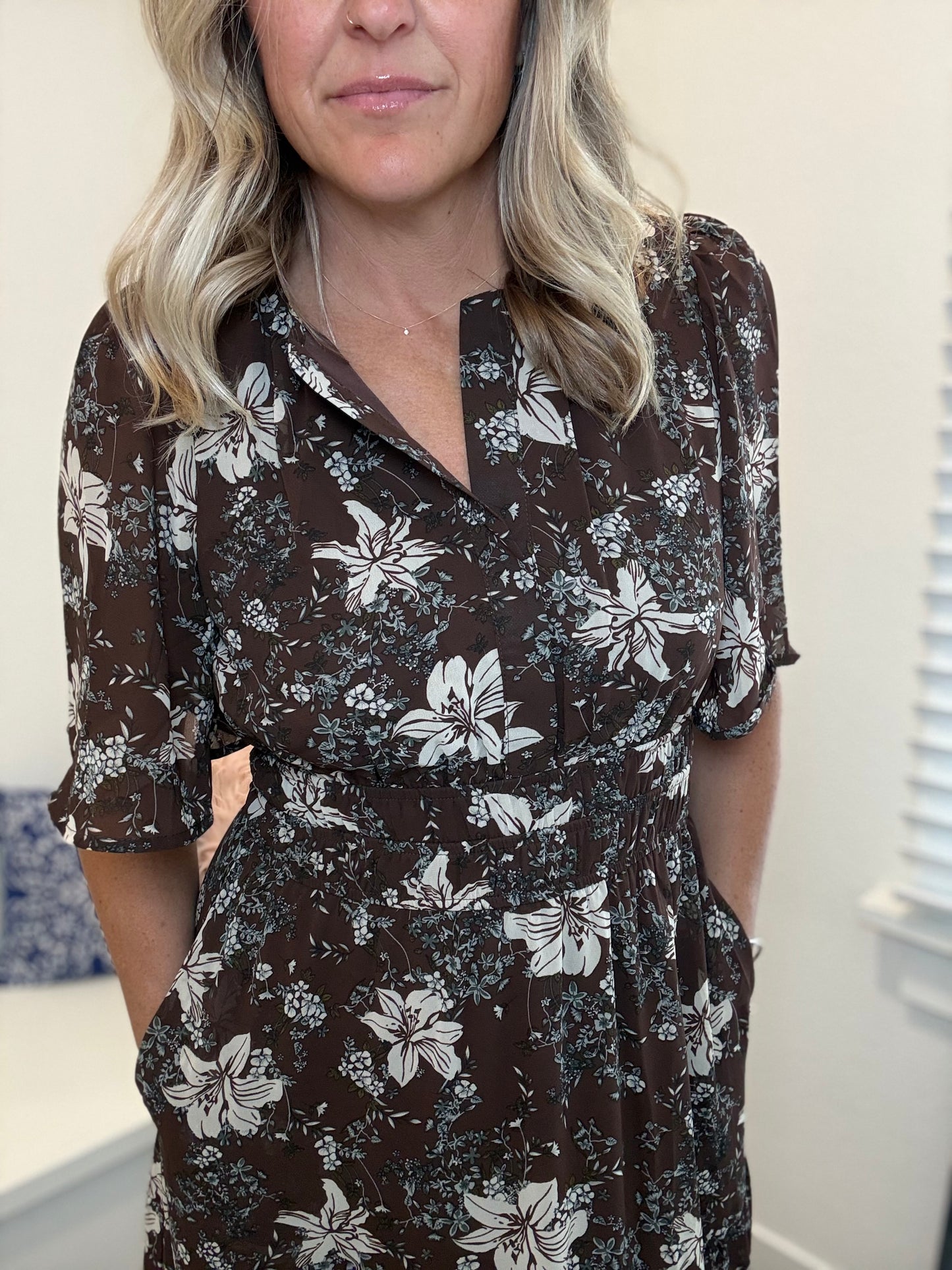 Cocoa Floral Maxi Dress