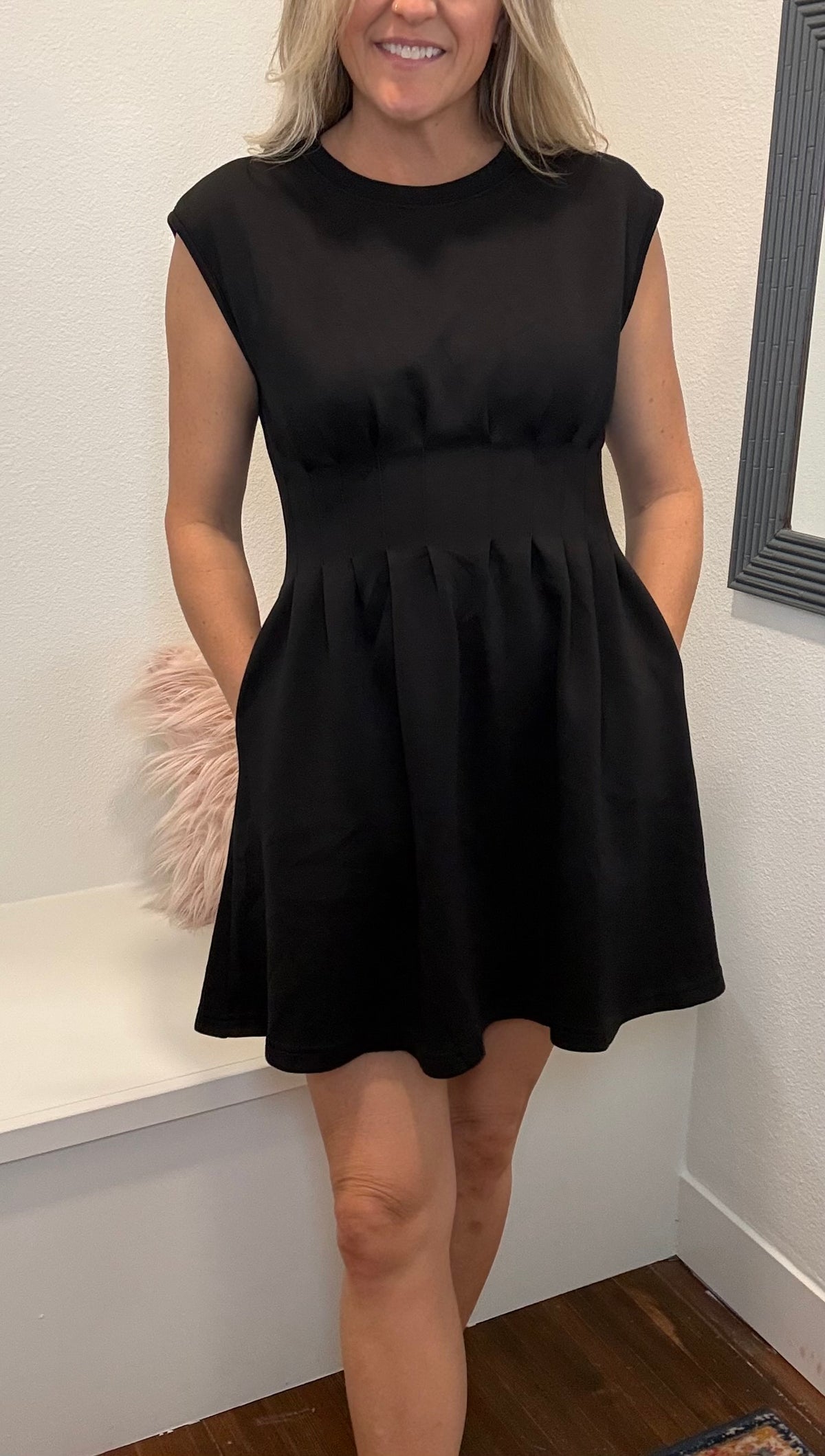 Black Pintuck Dress