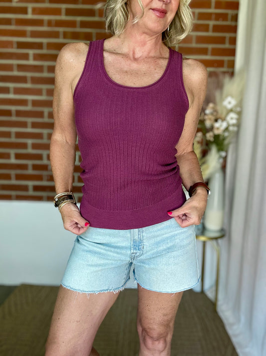 Plum Sweater Tank