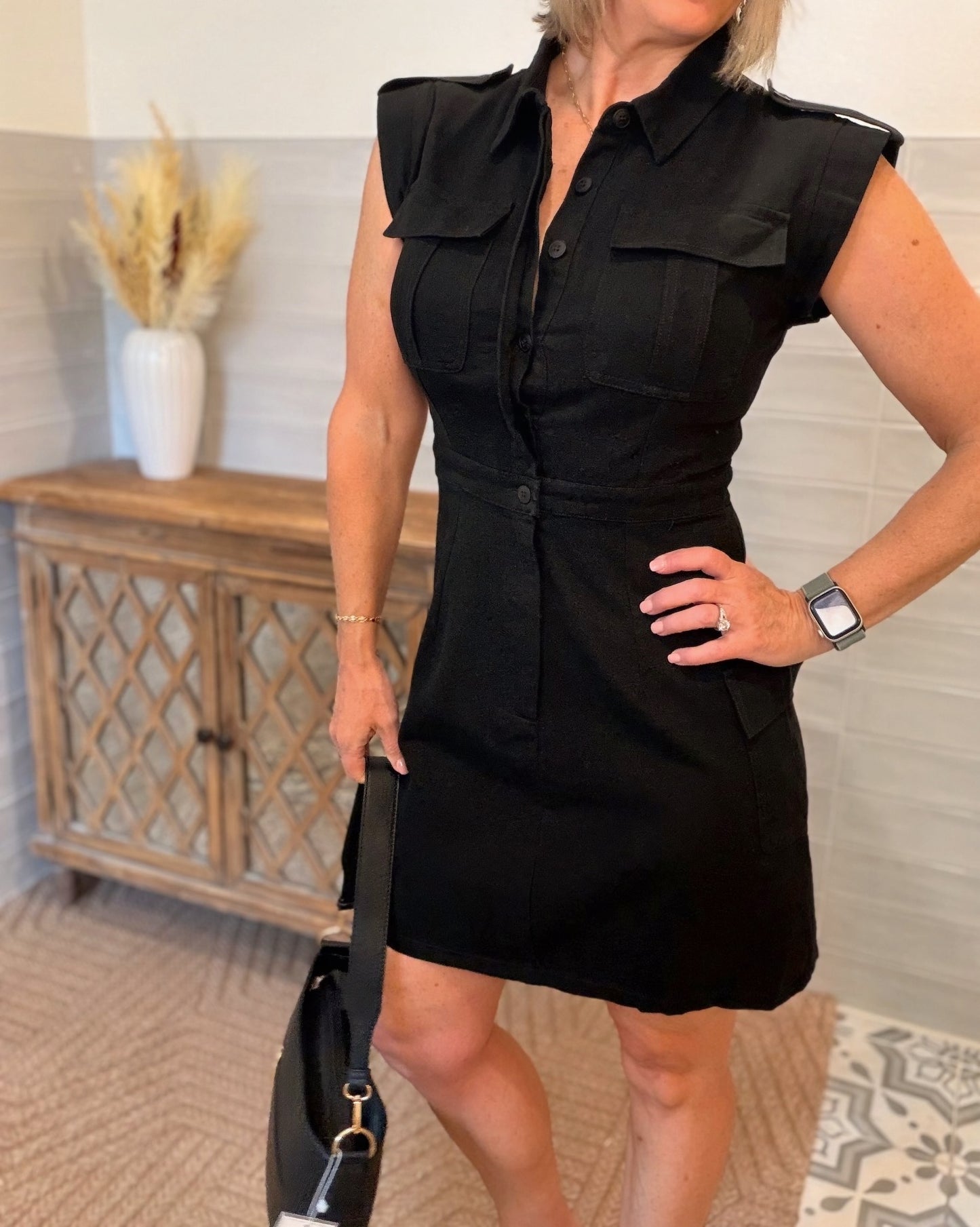 Cargo Pocket Mini Dress