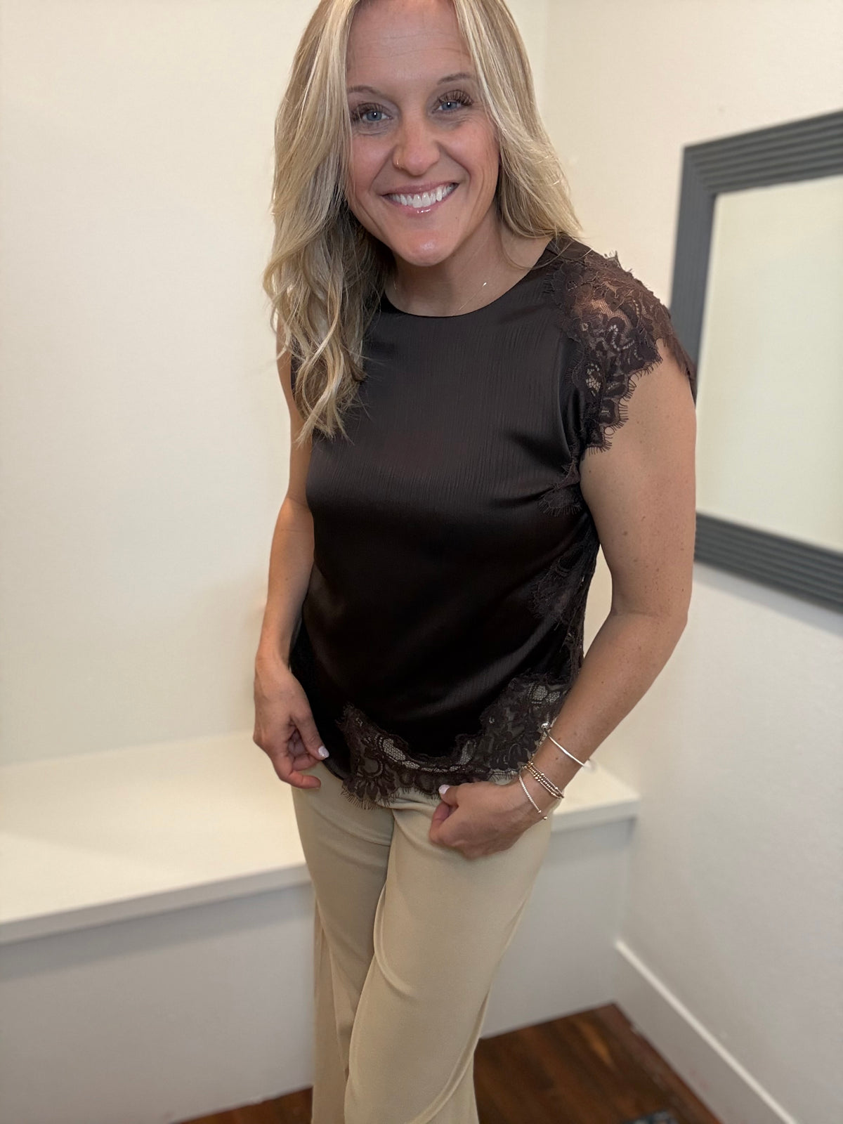 Chocolate Lace Blouse