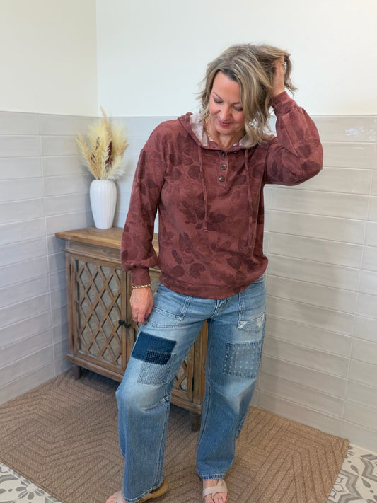 Plum Floral Sweatshirt